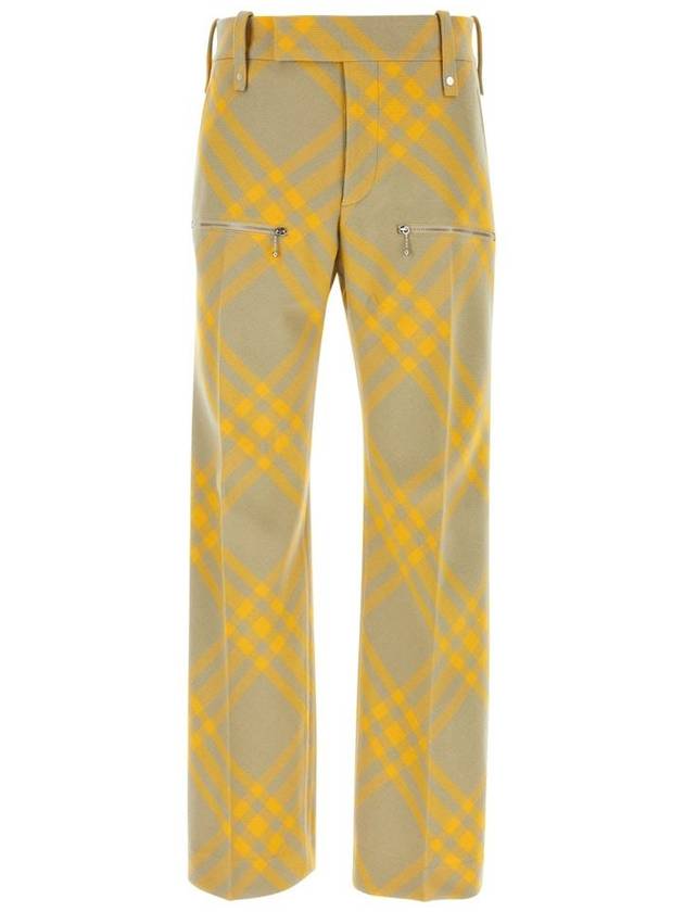 Wide Leg Check Virgin Wool Trousers 8079153 B0080975210 - BURBERRY - BALAAN 2