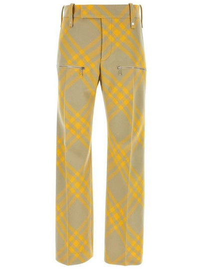 Wide Leg Check Virgin Wool Trousers 8079153 B0080975210 - BURBERRY - BALAAN 2