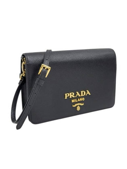 1BP019 Black Saffiano Mini Cross Bag - PRADA - BALAAN 2