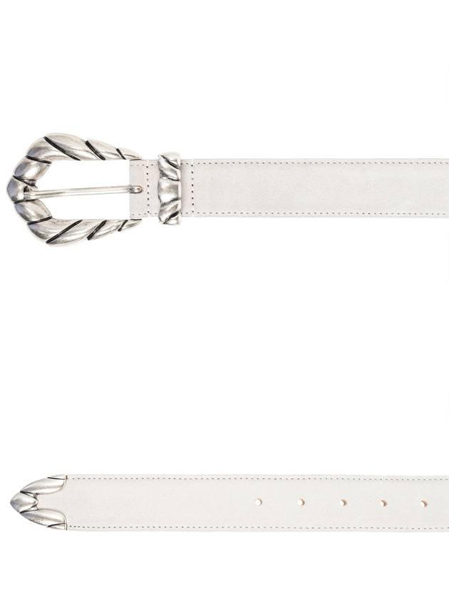 Iro Embella Leather Belt, Women's, White - IRO - BALAAN 4