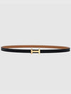 Women's H Rose Gold Buckle Focus Reversible Leather Strap Belt 13mm - HERMES - BALAAN 2