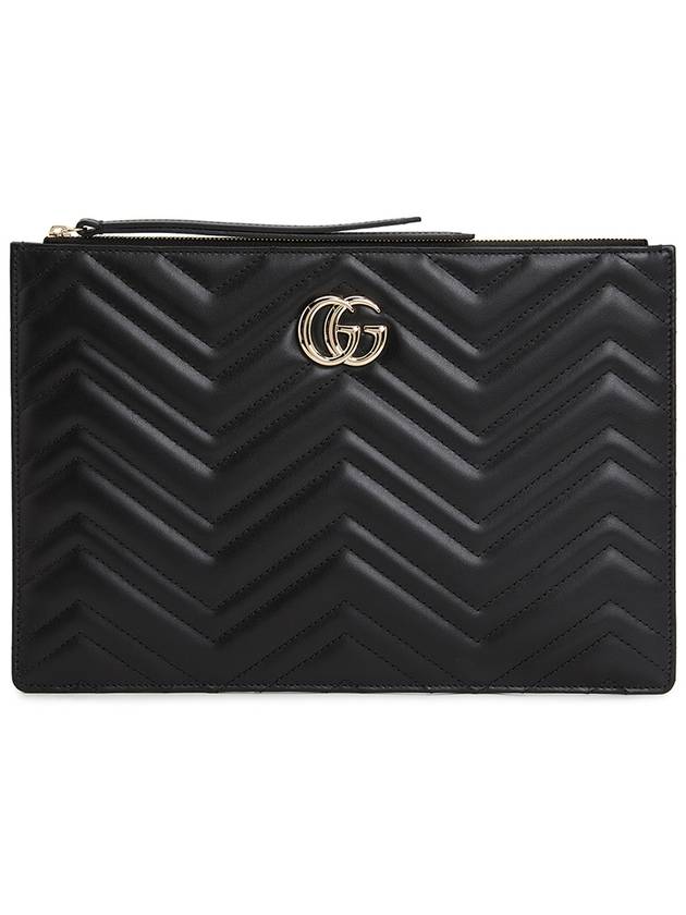 GG Marmont Large Pouch Bag Black - GUCCI - BALAAN 2