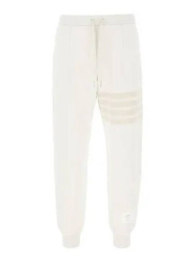 Tonal 4 Bar Sweat Track Pants Natural White - THOM BROWNE - BALAAN 2