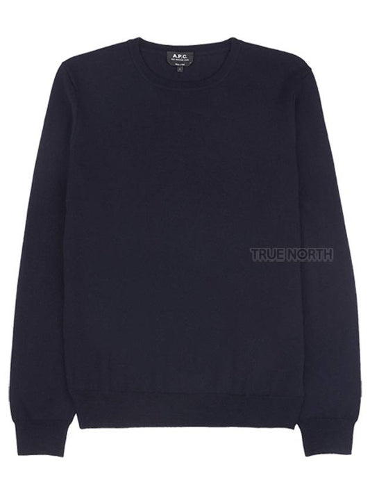 King Merino Wool Knit Top Dark Navy - A.P.C. - BALAAN.