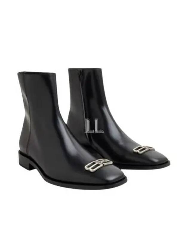 BB Icon Leather Ankle Boots Black - BALENCIAGA - BALAAN 2