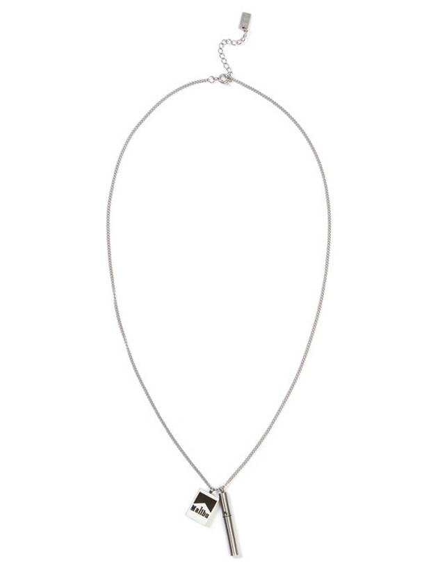 Malibu Cigar Pendant Necklace Silver - S SY - BALAAN 3