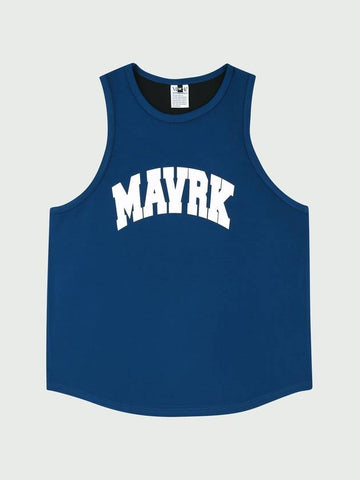 Unisex M Curved Logo Balance Sleeveless Blue - MAVRK - BALAAN 1