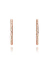 Dextera Crystal Large Hoop Earrings Rose Gold - SWAROVSKI - BALAAN 3