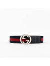 Kids GG Logo Web Detail Belt Navy 258155 HAEEJ 8497 - GUCCI - BALAAN 1