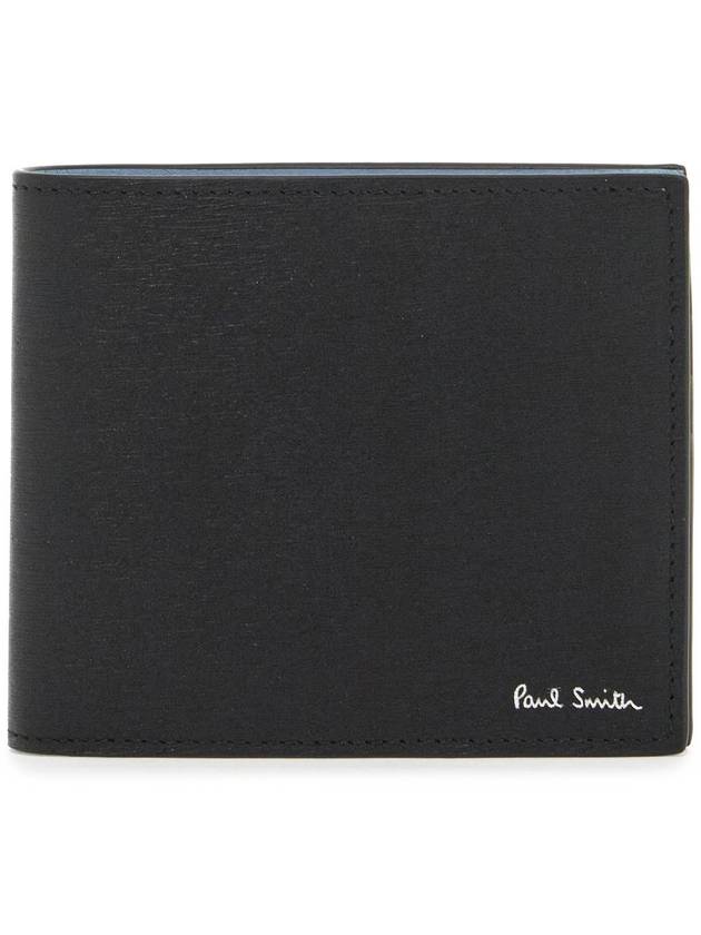 Logo Two-Tone Leather Wallet Black - PAUL SMITH - BALAAN 2