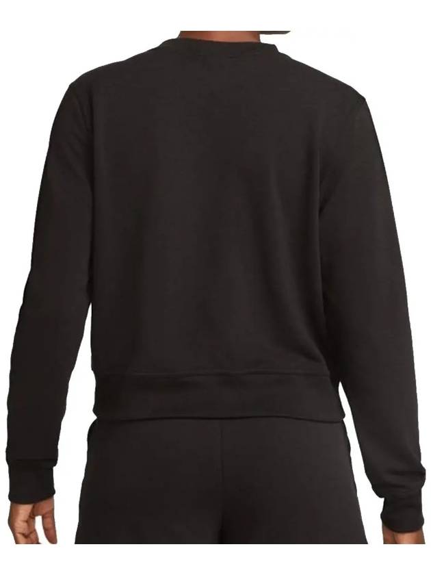 Dri Fit One Crew Neck French Terry Crop Sweatshirt Black - NIKE - BALAAN 3