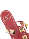 Roman Studded Leather Slippers Red - VALENTINO - BALAAN 8