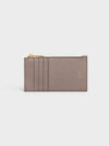 Essential Zipper Compact Grain Calfskin Card Wallet Pebble - CELINE - BALAAN 2