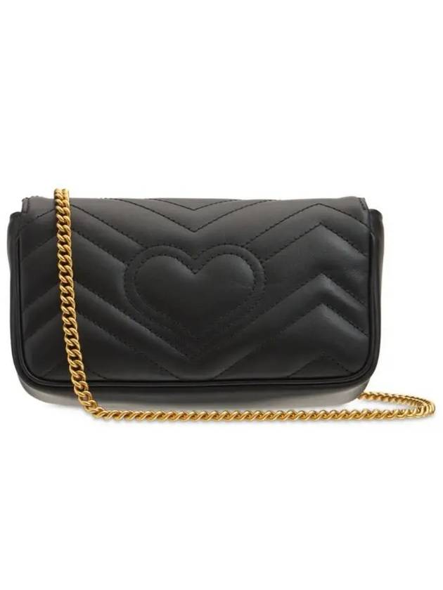 GG Marmont Matelasse Leather Super Mini Bag Black - GUCCI - BALAAN 4