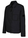 Lens Wappen Flat Pocket Nylon Shirt Jacket Black - CP COMPANY - BALAAN 3