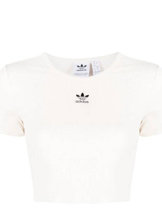 Trefoil embroidery crop top IJ7804 - ADIDAS - BALAAN 1