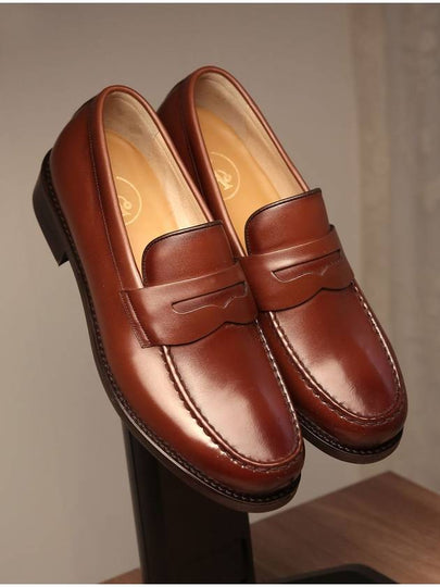 Harrison U-Tip Penny Loafer Brown - FLAP'F - BALAAN 2