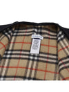 Check Reversible Wool Cape Black - BURBERRY - BALAAN 9