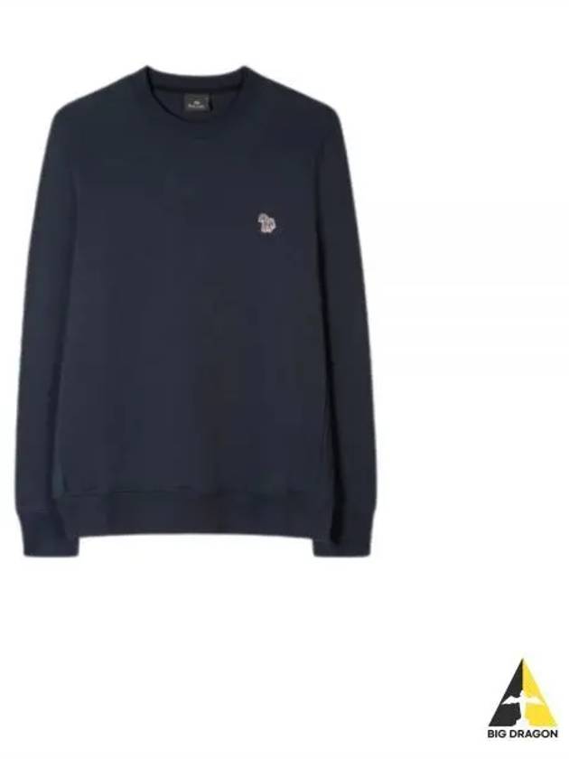 Zebra Patch Organic Cotton Sweatshirt Navy - PAUL SMITH - BALAAN 2