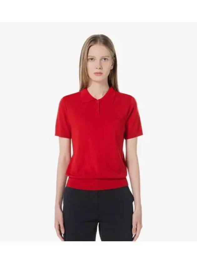 Women s Basic Wool Sweater Polo Red - LACOSTE - BALAAN 1