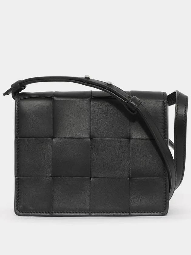 Women's Intrecciato Cross Bag Black - BOTTEGA VENETA - BALAAN 2