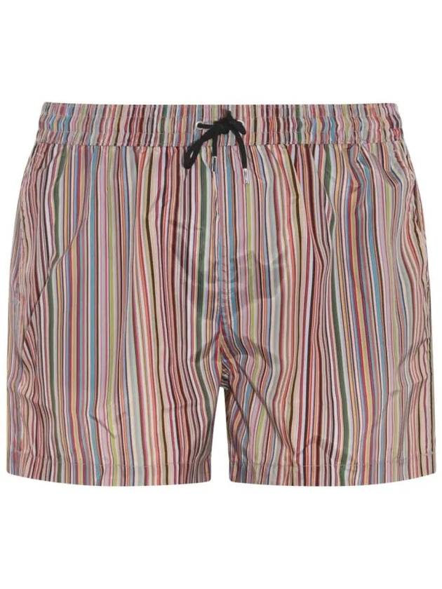 Men's Signature Stripe Print Swim Shorts - PAUL SMITH - BALAAN 2