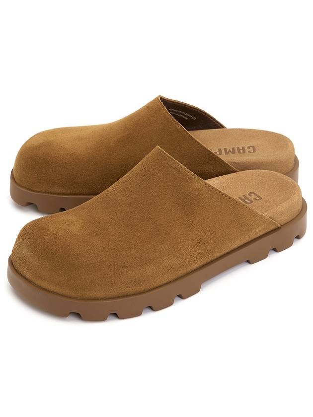 Brutus Leather Clog Slippers Brown - CAMPER - BALAAN 2