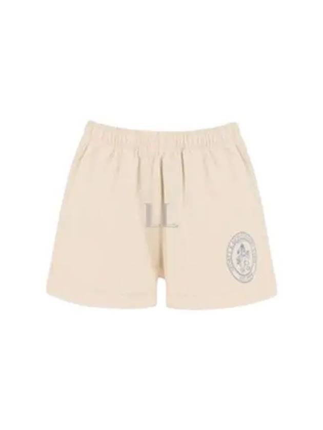 Lion Crest Disco Denim Shorts Cream - SPORTY & RICH - BALAAN 2