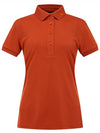 Size S Orange Tour Tech Golf Short Sleeve PK - J.LINDEBERG - BALAAN 1