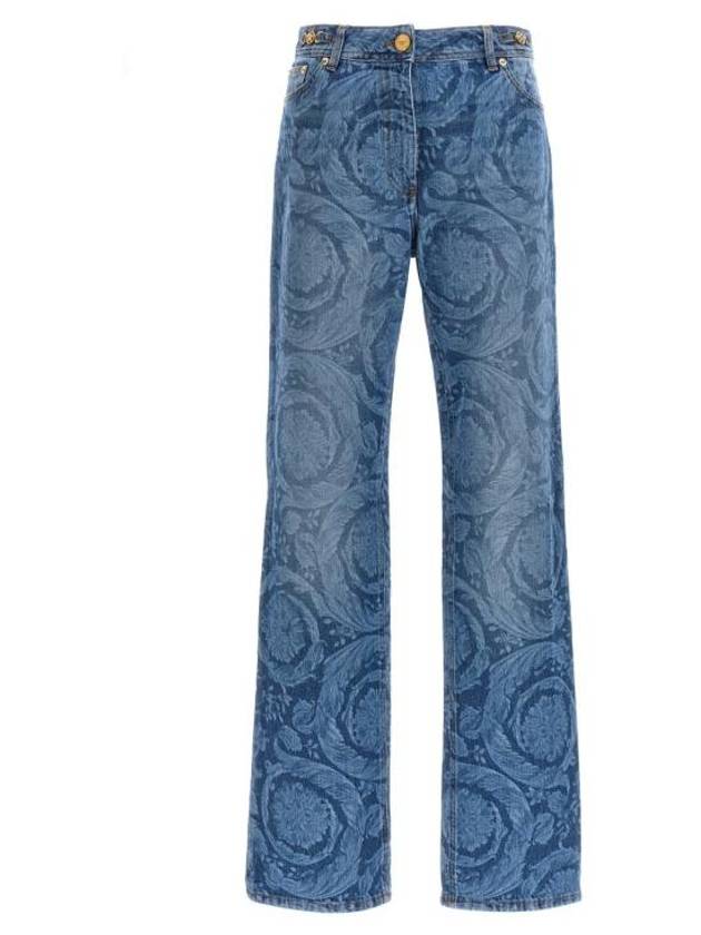 Denim Straight Pants 10115191A100291D030 BLUE - VERSACE - BALAAN 1