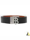 Reversible Monogram Leather Belt Black - BURBERRY - BALAAN 2