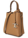 Micro Leather Mini Tote Bag Brown - TOD'S - BALAAN 3