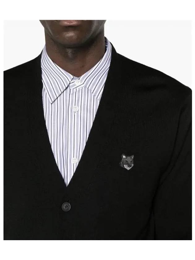 Bold Fox Head Patch Regular Cardigan Black - MAISON KITSUNE - BALAAN 5