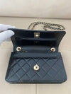 Trendy CC WOC Chain Bag Cross Bag Lambskin Black Gold A80982 - CHANEL - BALAAN 8