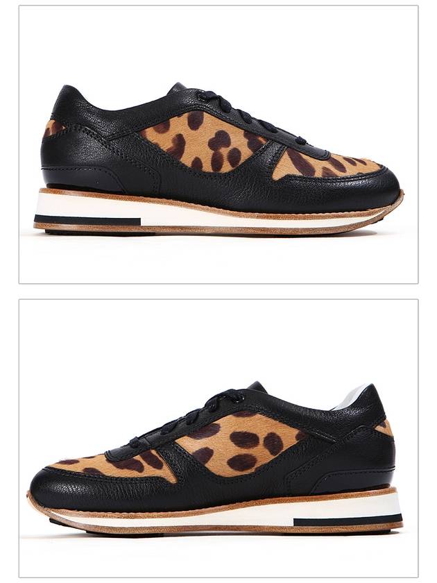 Leopard Print Low Top Sneakers Brown Black - LANVIN - BALAAN 4