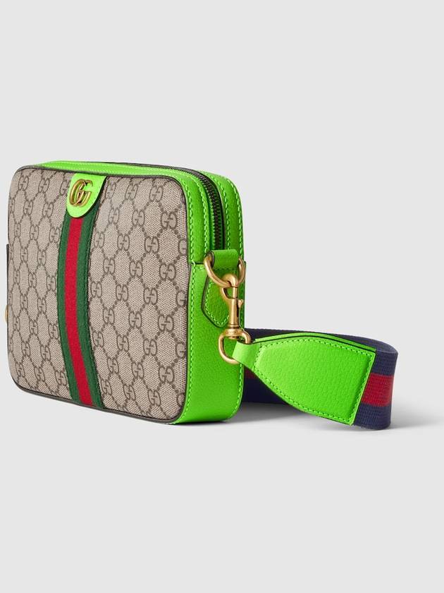 Ophidia Web Stripe GG Supreme Canvas Cross Bag Beige - GUCCI - BALAAN 4