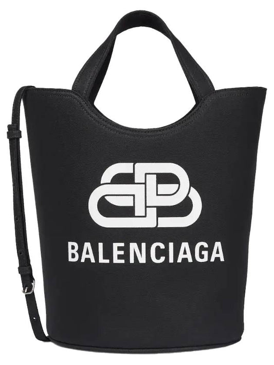 Wave Logo Medium Tote Bag Black - BALENCIAGA - BALAAN 1