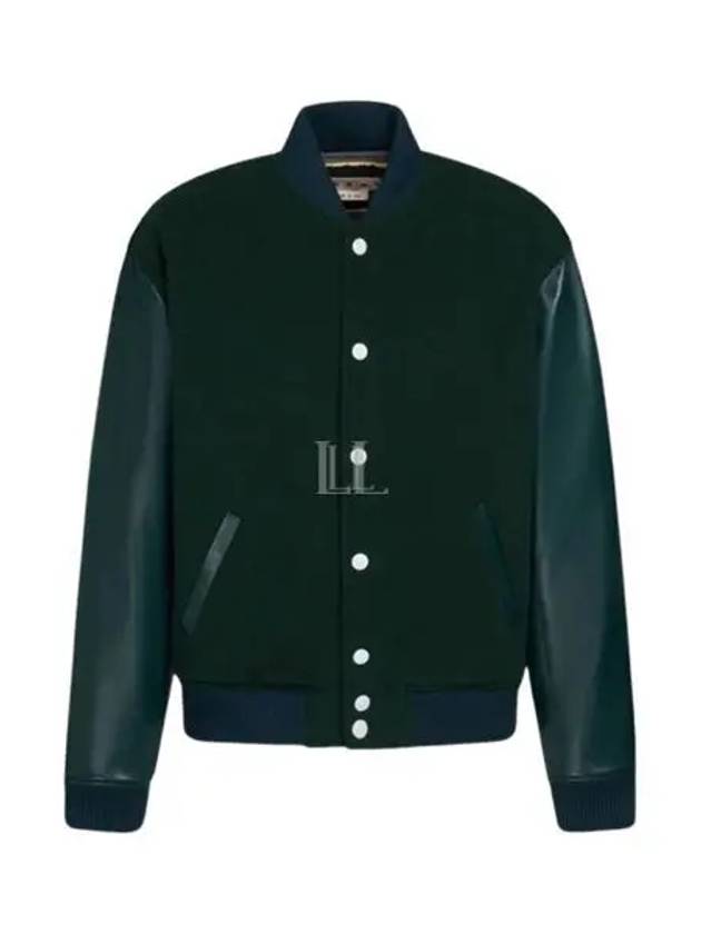 Two-Tone Bomber Jacket Green - MARNI - BALAAN 2