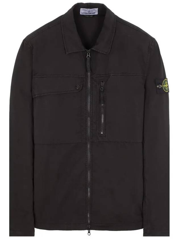 Supima Cotton Twill Stretch-TC Jacket Black - STONE ISLAND - BALAAN 2