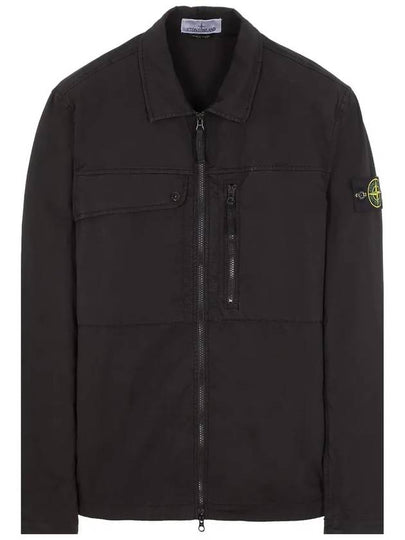 Supima Cotton Twill Stretch-TC Jacket Black - STONE ISLAND - BALAAN 2