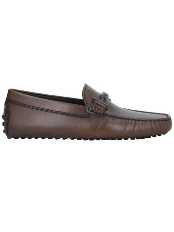 Gommino Double T Driving Shoes Brown - TOD'S - BALAAN 1