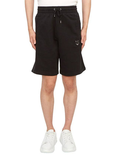 Bold Fox Head Patch Oversized Jog Shorts Black - MAISON KITSUNE - BALAAN 2