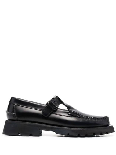 Albu T-Bar Leather Loafer Black - HEREU - BALAAN 1