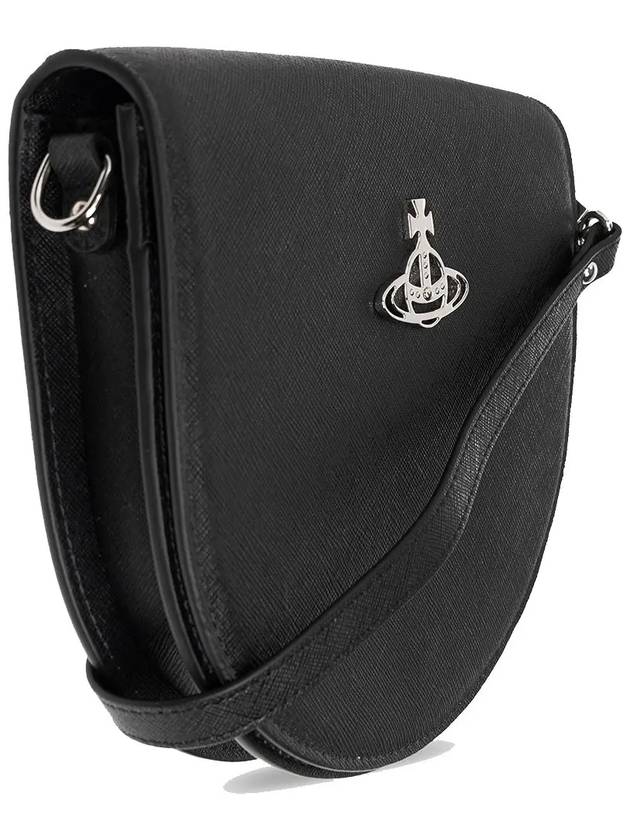 Saffiano Saddle Cross Bag Black - VIVIENNE WESTWOOD - BALAAN 4