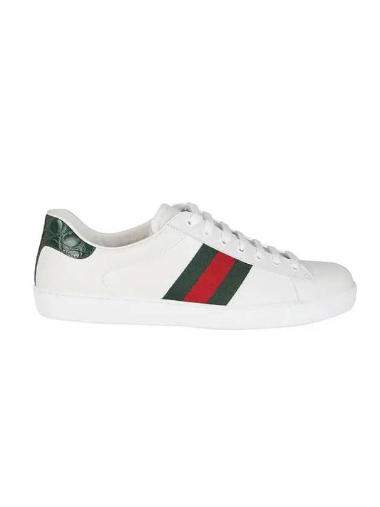 Web Ace Classic Three-Line Low Top Sneakers White - GUCCI - BALAAN 1