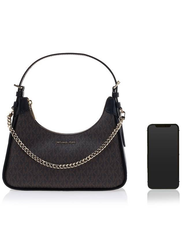 Wilma Logo Shoulder Bag Black Brown - MICHAEL KORS - BALAAN 7