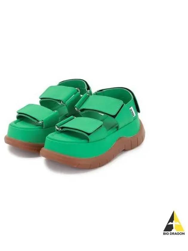 Women s Velcro Platform Sandals Green MSHOWSAN001 LTH008 - SUNNEI - BALAAN 1