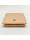 Small Flap Wallet Caviar Leather Light Beige - CHANEL - BALAAN 5