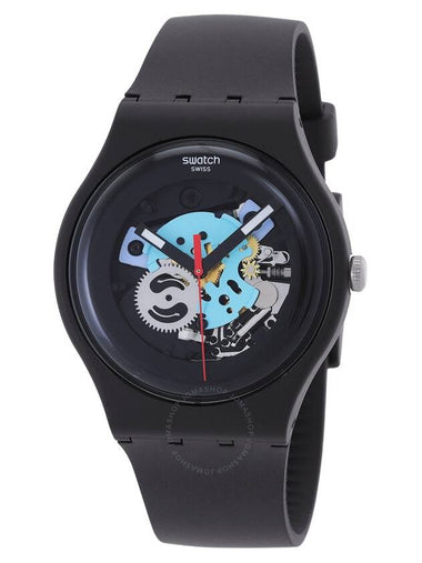 Swatch Core Black Lacquered Quartz Black Dial Men's Watch SO29B107 - SWATCH - BALAAN 1