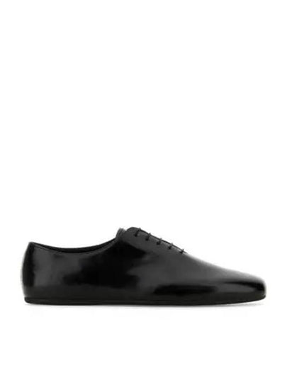 Brushed Leather Lace Up Derby Black - PRADA - BALAAN 2